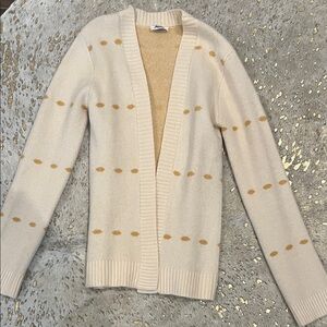 Cream and Yellow Women's Sweater